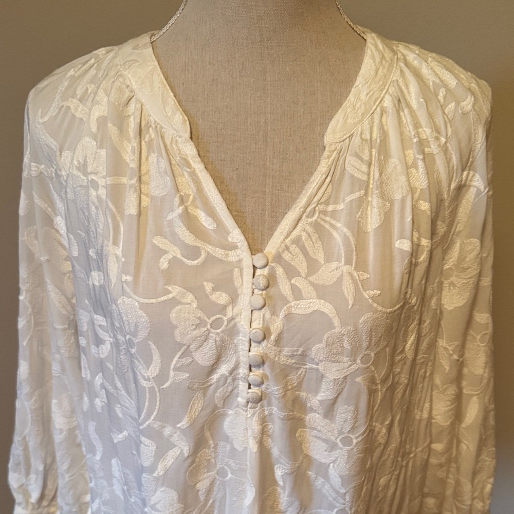 Brixon Ivy White Floral Blouse - Picture 3 of 5